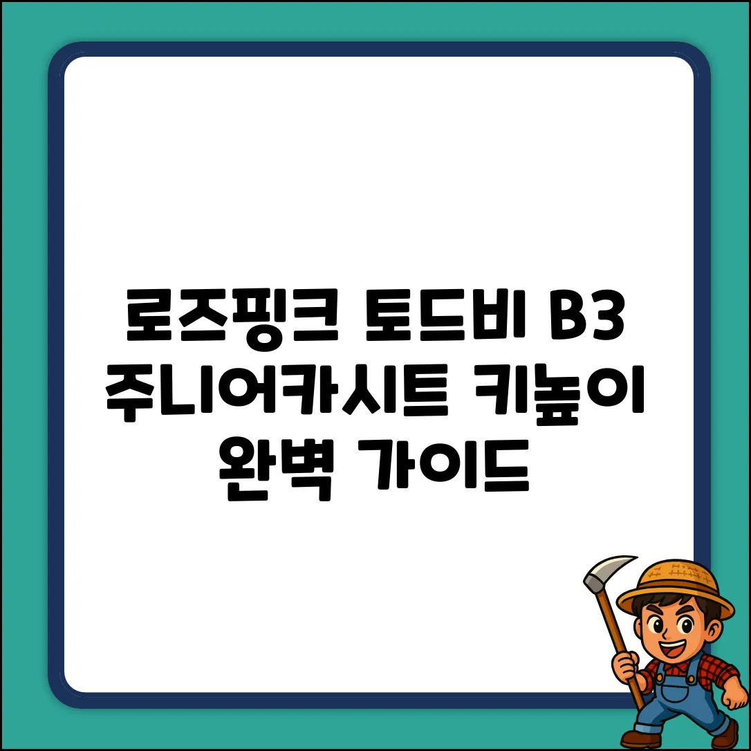 로즈핑크 토드비 B3 주니어카시트: 키높이방석 완벽 가이드
