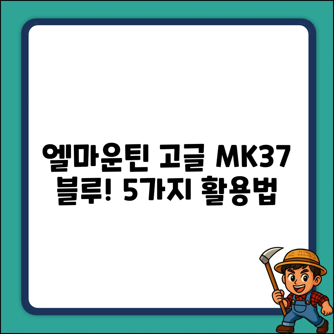 엘마운틴 MK37 블루 스포츠고글: 5가지 활용법