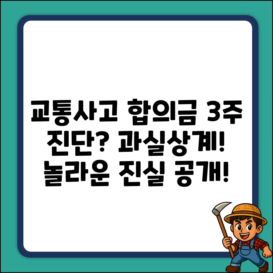 교통사고 대인합의금? 과실상계, 전치 3주 놀라운 진실!