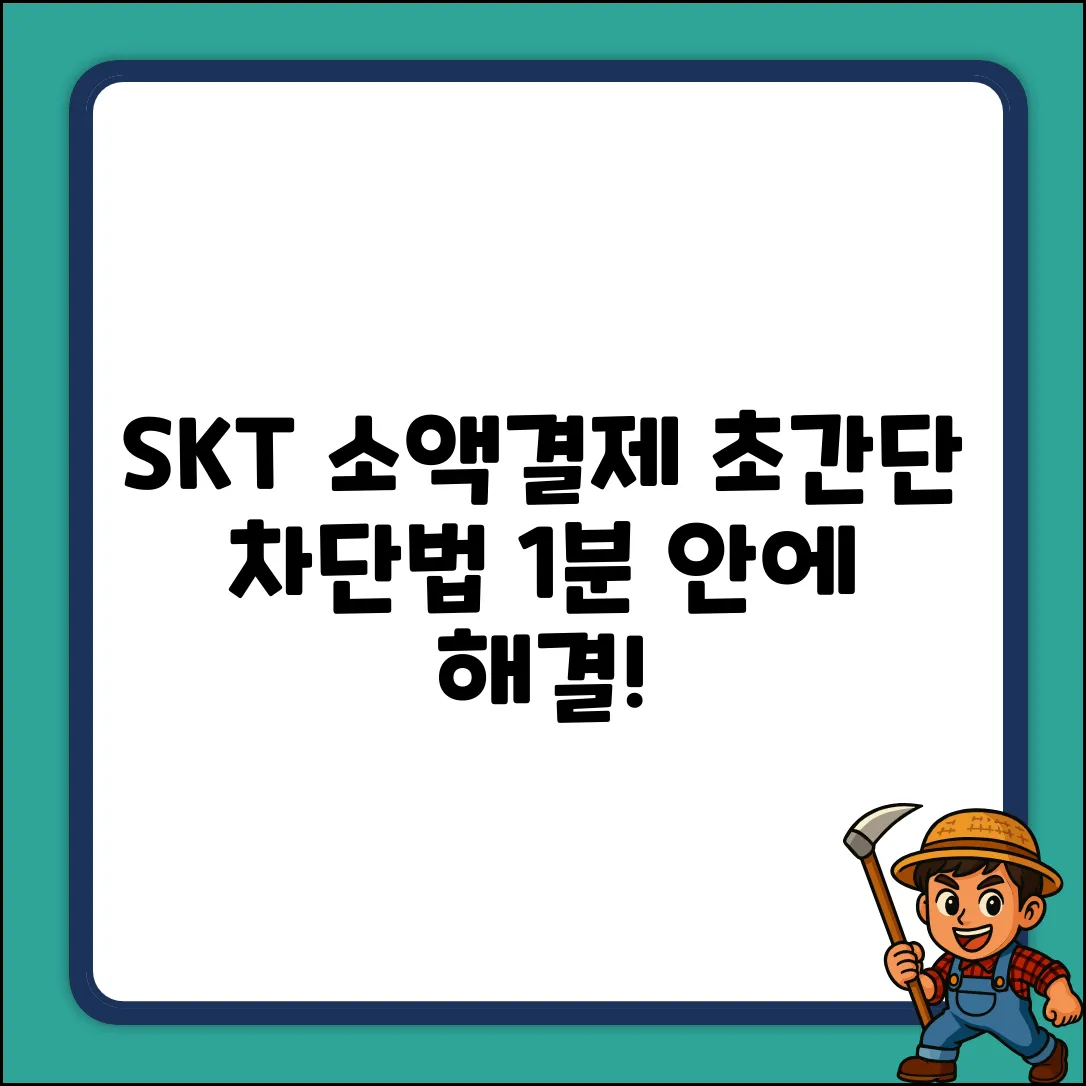 SKT 소액결제 차단법?! 초간단 해결!