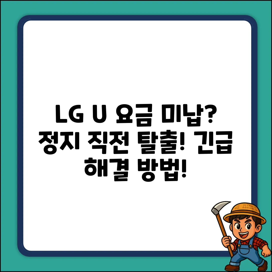 LG U+ 핸드폰 요금 연체 미납? 정지 전 긴급 탈출!