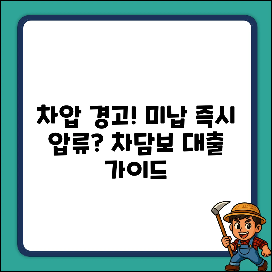 근저당 자동차 담보 대출 미납, 압류 기준 완벽 가이드