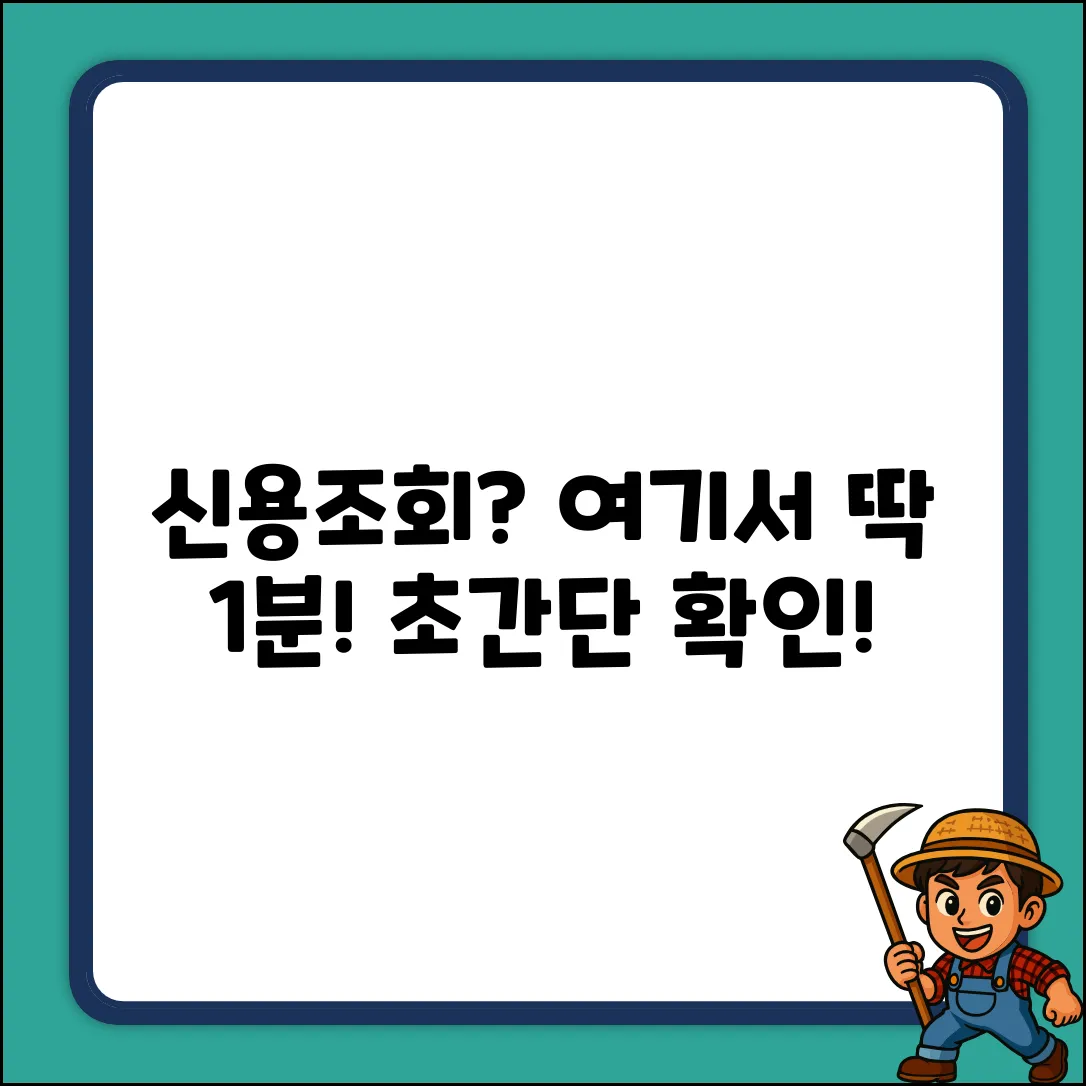 내 신용조회, 어디서? 초간단 확인법!