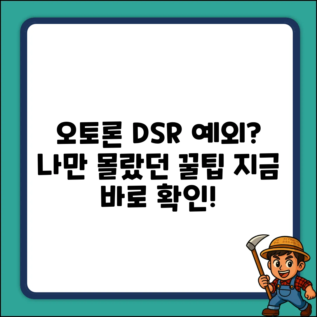 오토론 DSR 규제 예외? 혹시 나만 몰랐어?