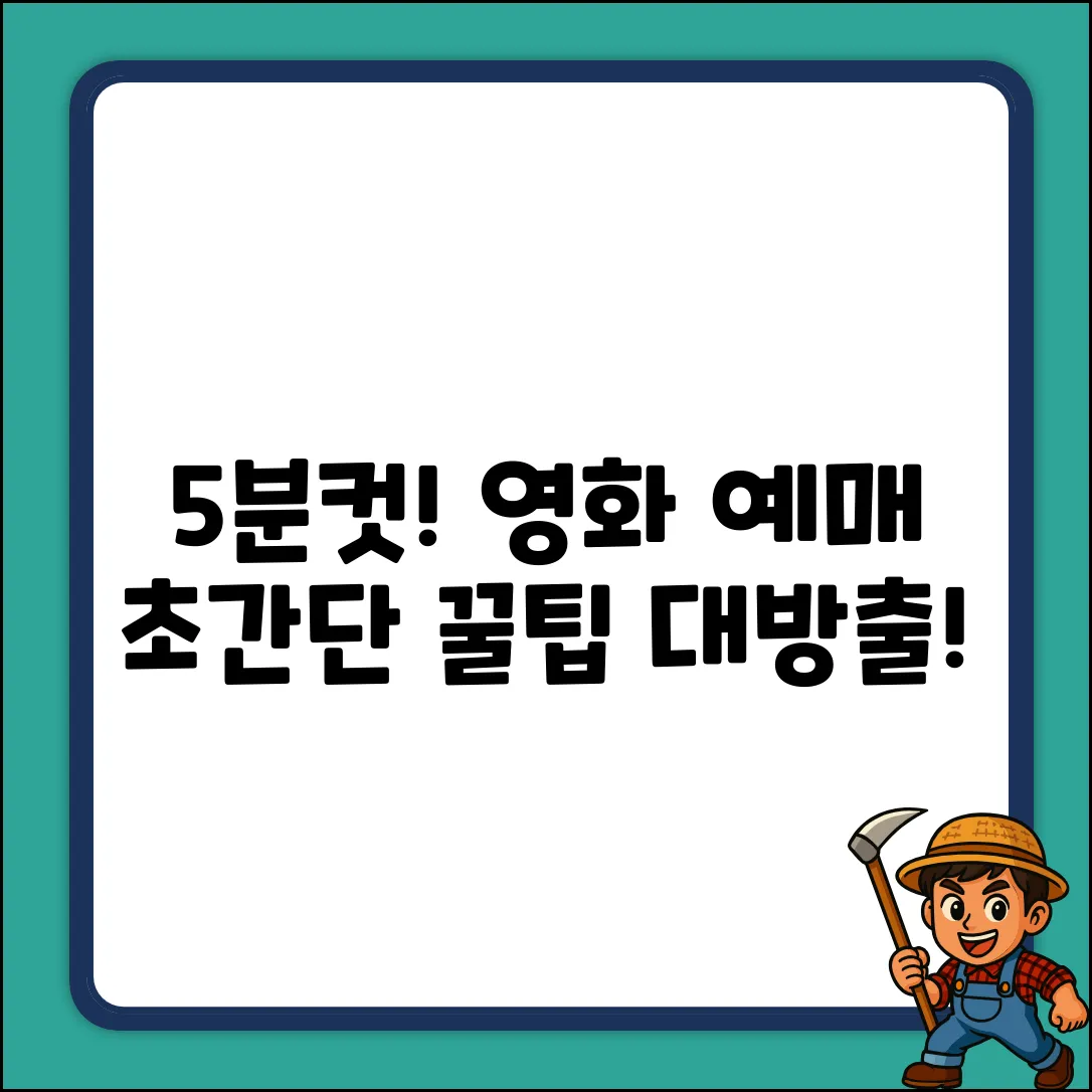 인터넷 영화 예매, 5분 만에 끝내는 방법
