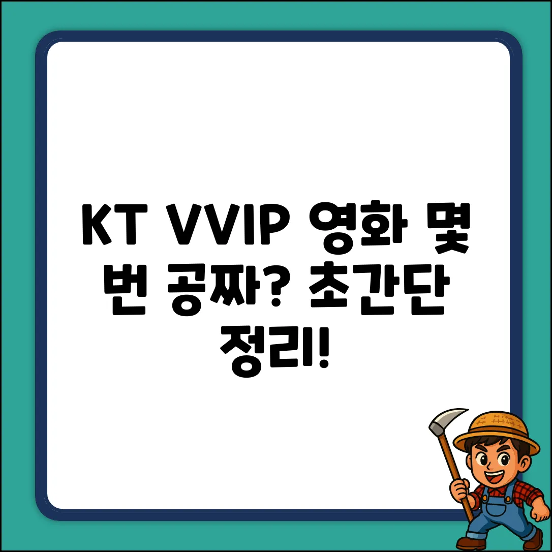 KT VVIP 초이스 영화 예매, 연 몇 회? 쉽게 알아보기!