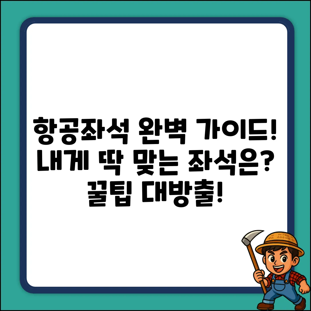 항공좌석, 쉽게 보는 법!