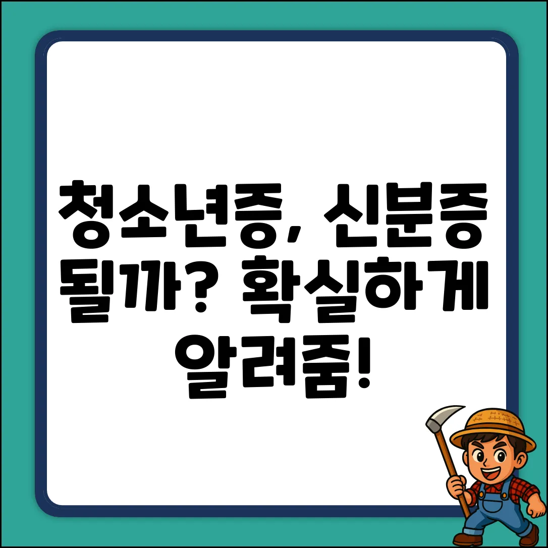 청소년증, 어디까지 신분 확인될까?