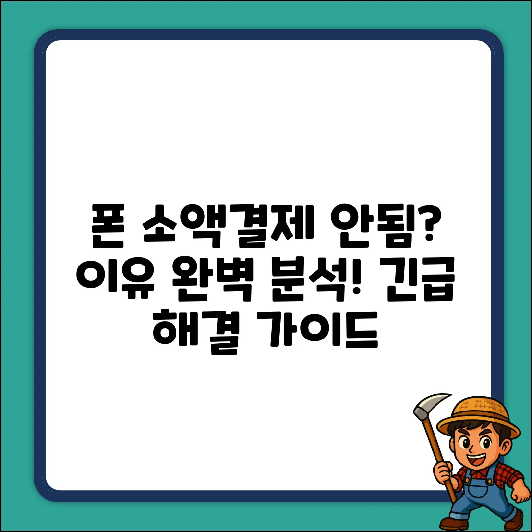 폰 소액결제 안됨? 이유 완벽 가이드