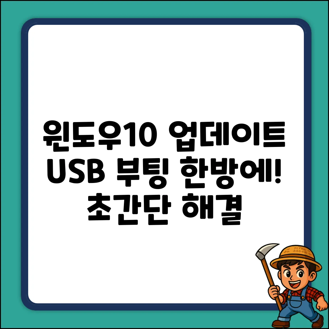 윈도우10 업데이트, USB 부팅 한방에 끝!