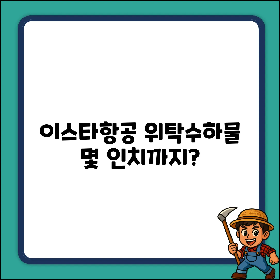 이스타항공 위탁수하물, 몇 인치까지 OK?