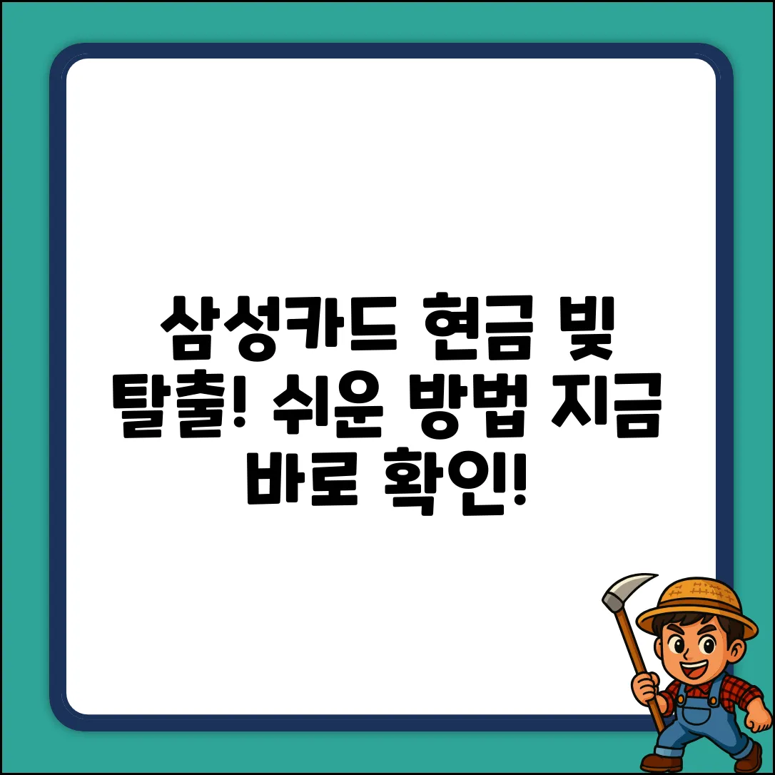 삼성카드 현금서비스, 쉽게 갚는 법!