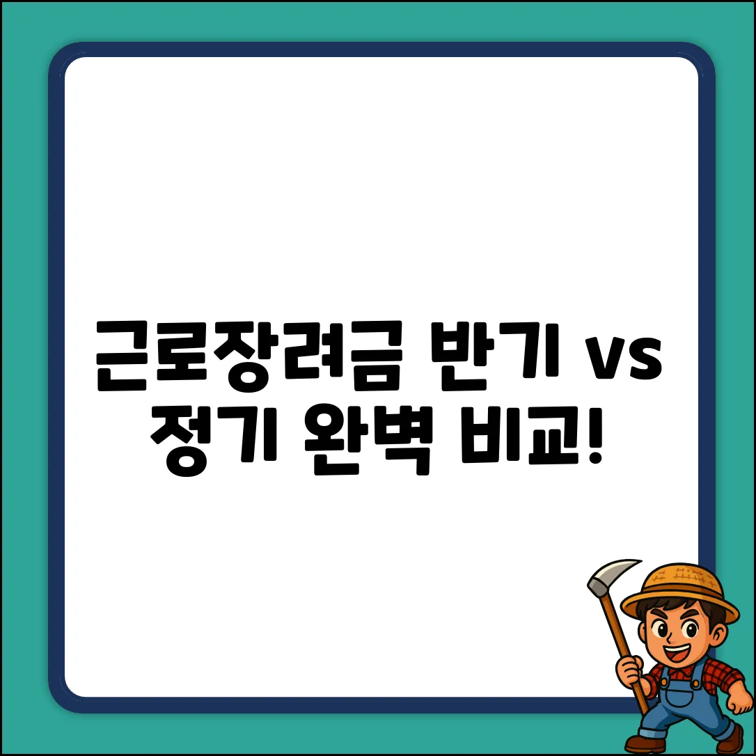 근로장려금 반기 vs 정기: 완벽 비교 가이드