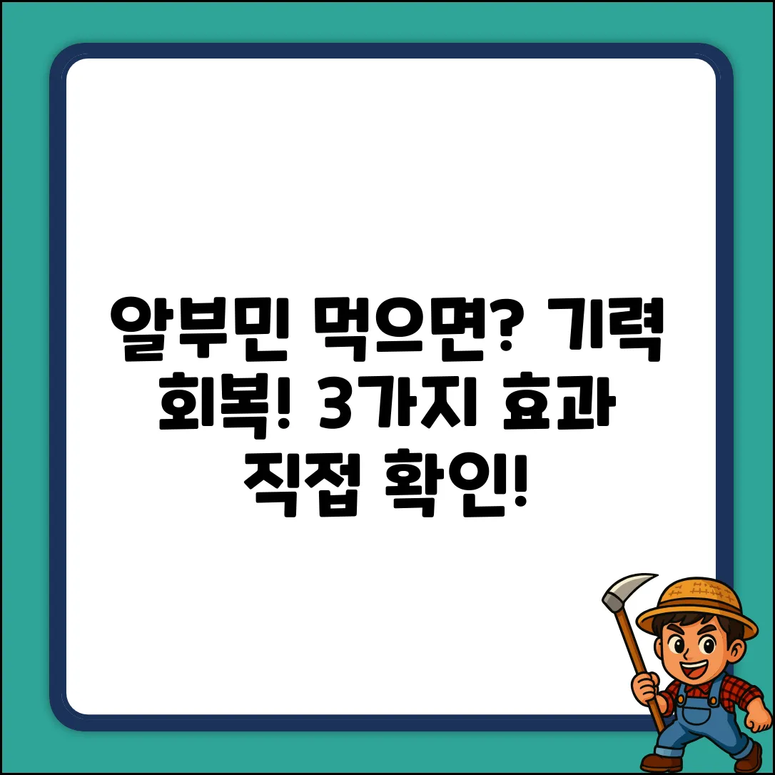 알부민 꾸준히 먹으면? 기력회복 효과 3가지!