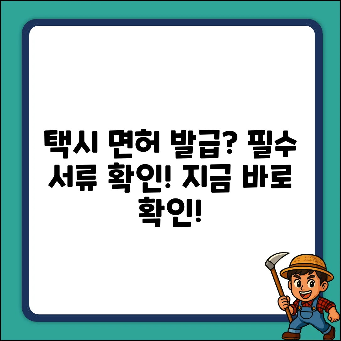 택시 면허 신규 발급? 필수 서류 확인!