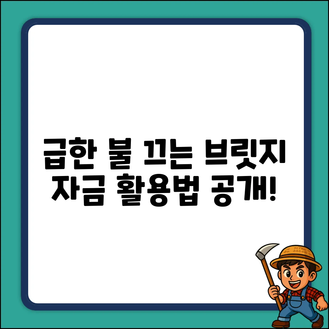 급한 불 끄는 브릿지자금, 놀라운 활용법!