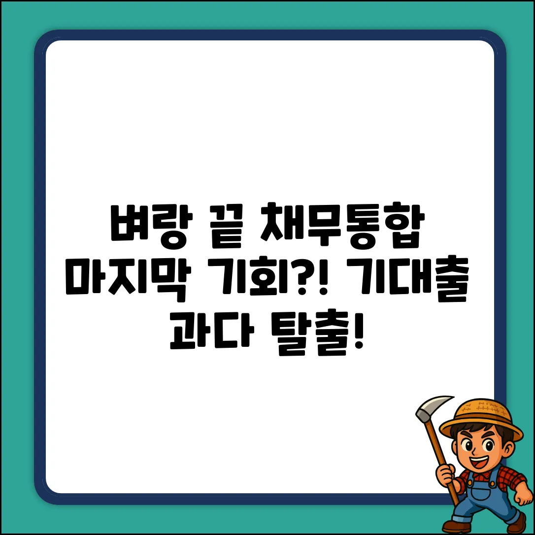 기대출과다자 채무통합, 마지막 희망?!