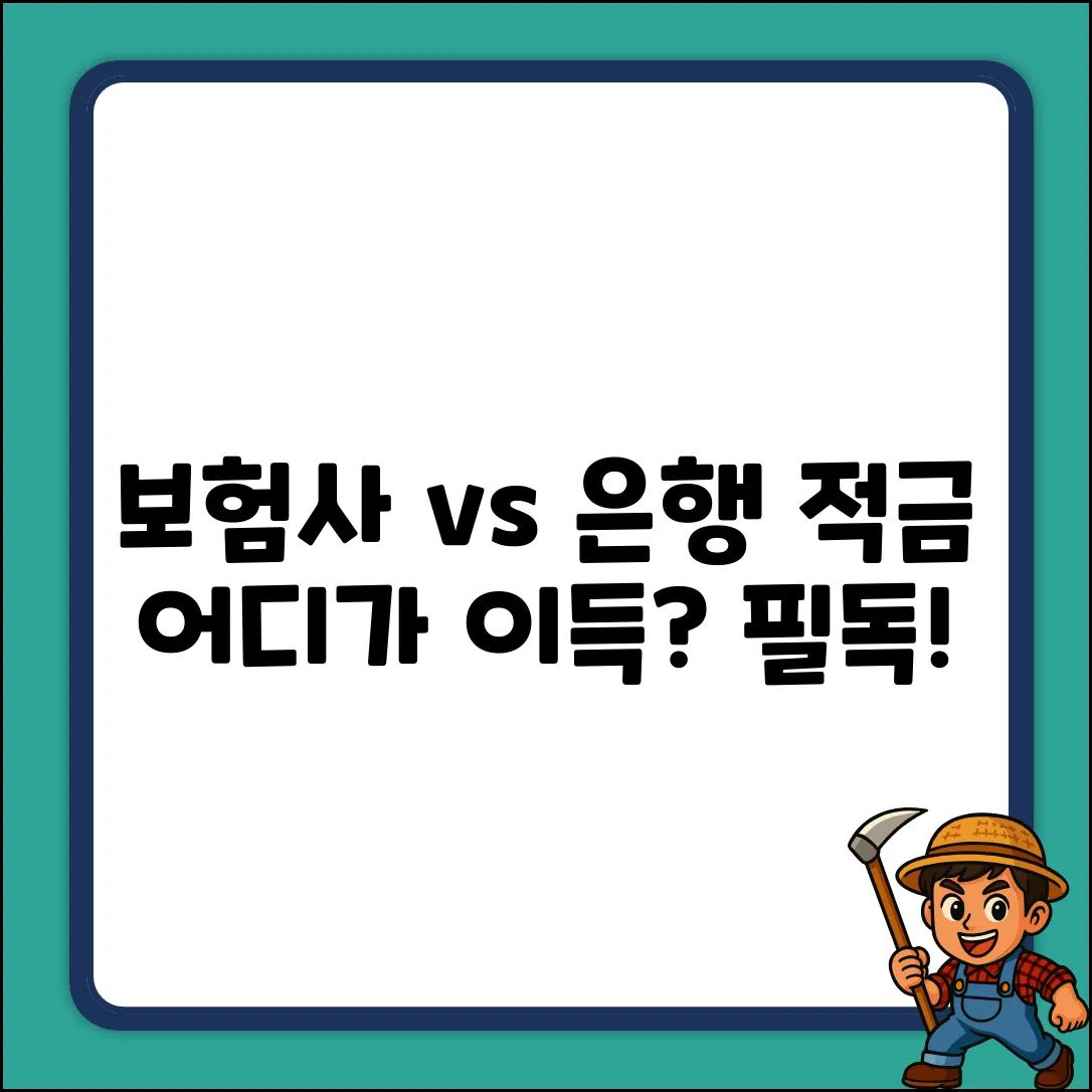 보험회사 적금, 은행보다 더 좋을까?