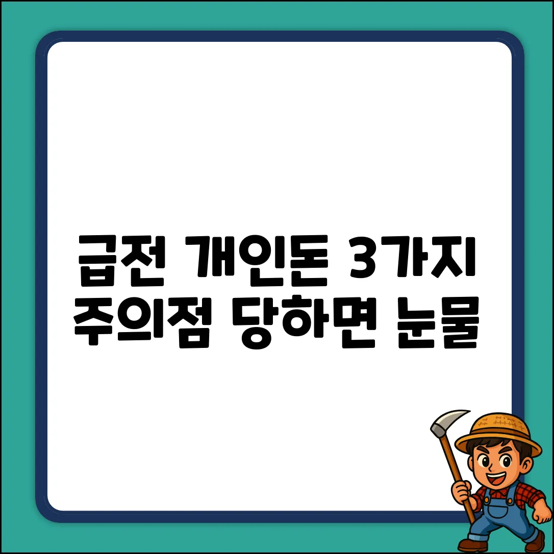 급전 필요? 개인돈일수 3가지 주의점!
