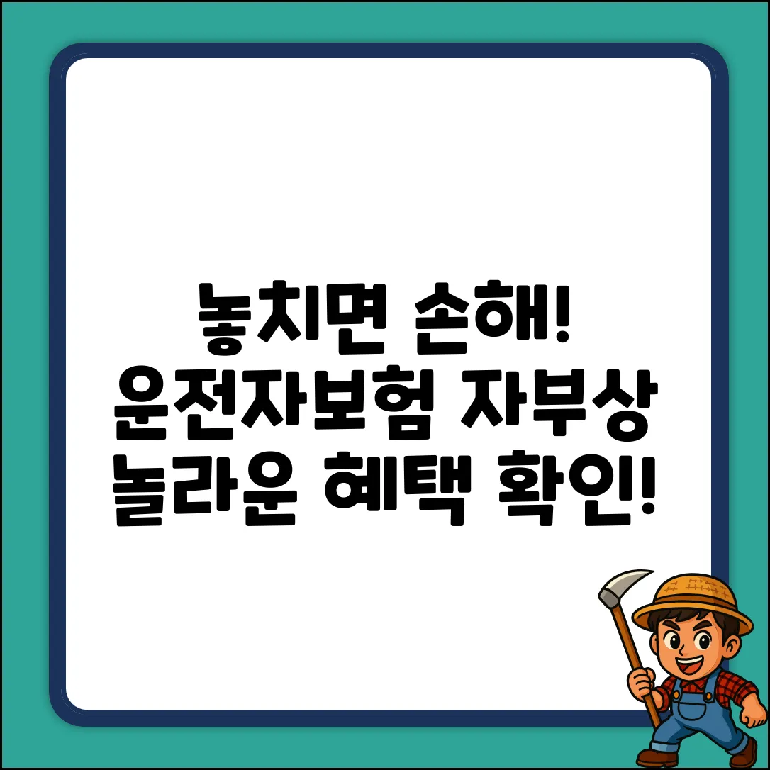 앗! 운전자보험 자부상, 놓치면 후회할 놀라운 혜택