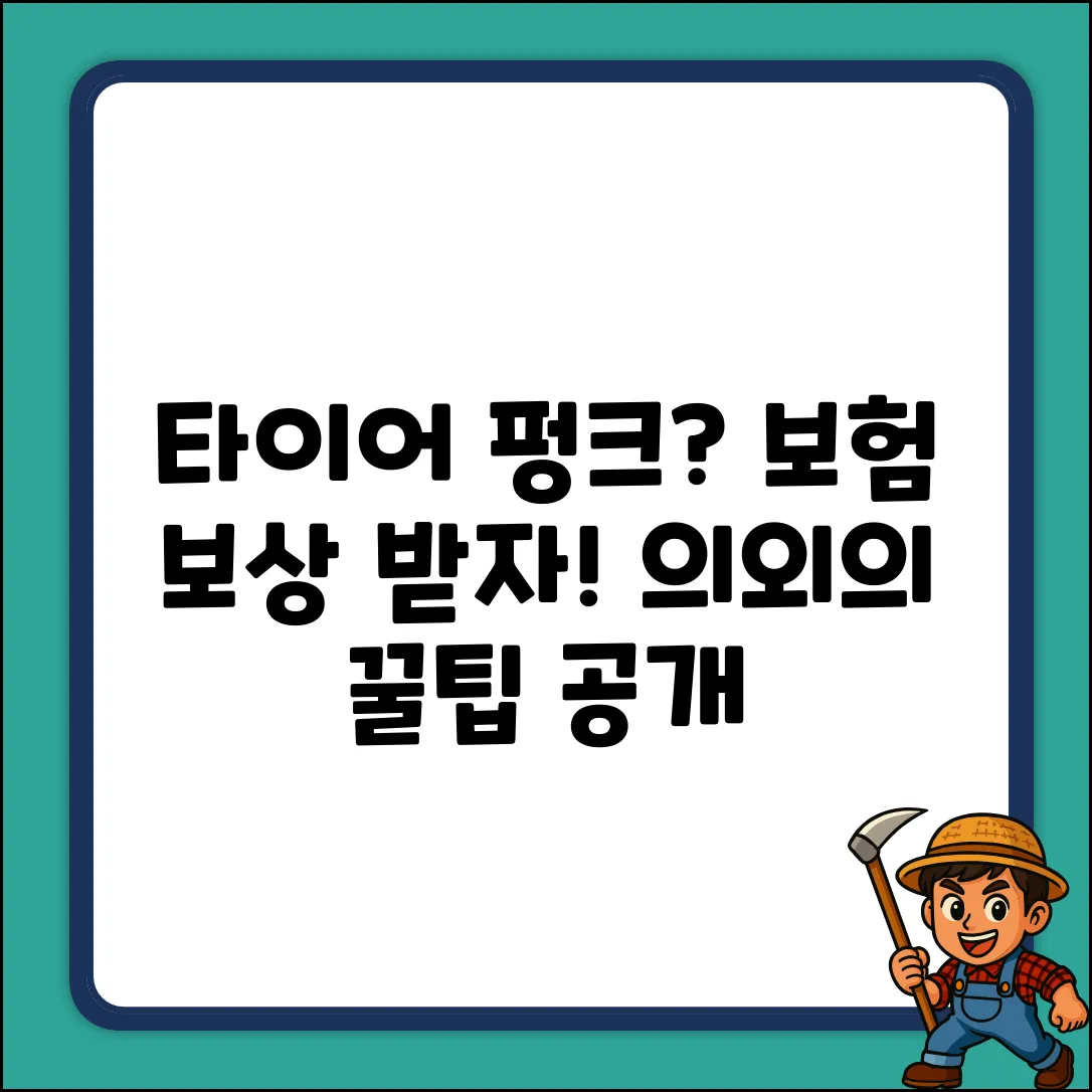 자동차보험, 타이어펑크 보상? 의외의 꿀팁!