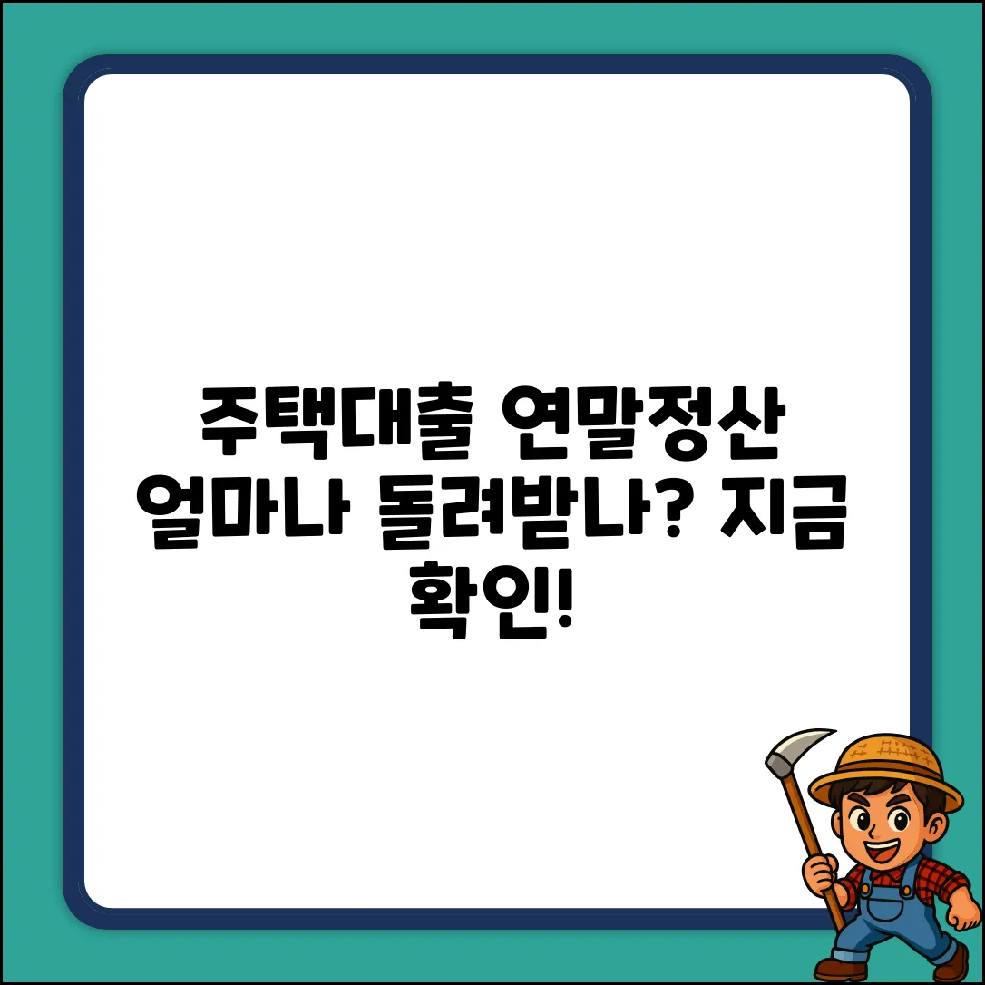 주택자금대출 연말정산 공제, 얼마나 돌려받을까?