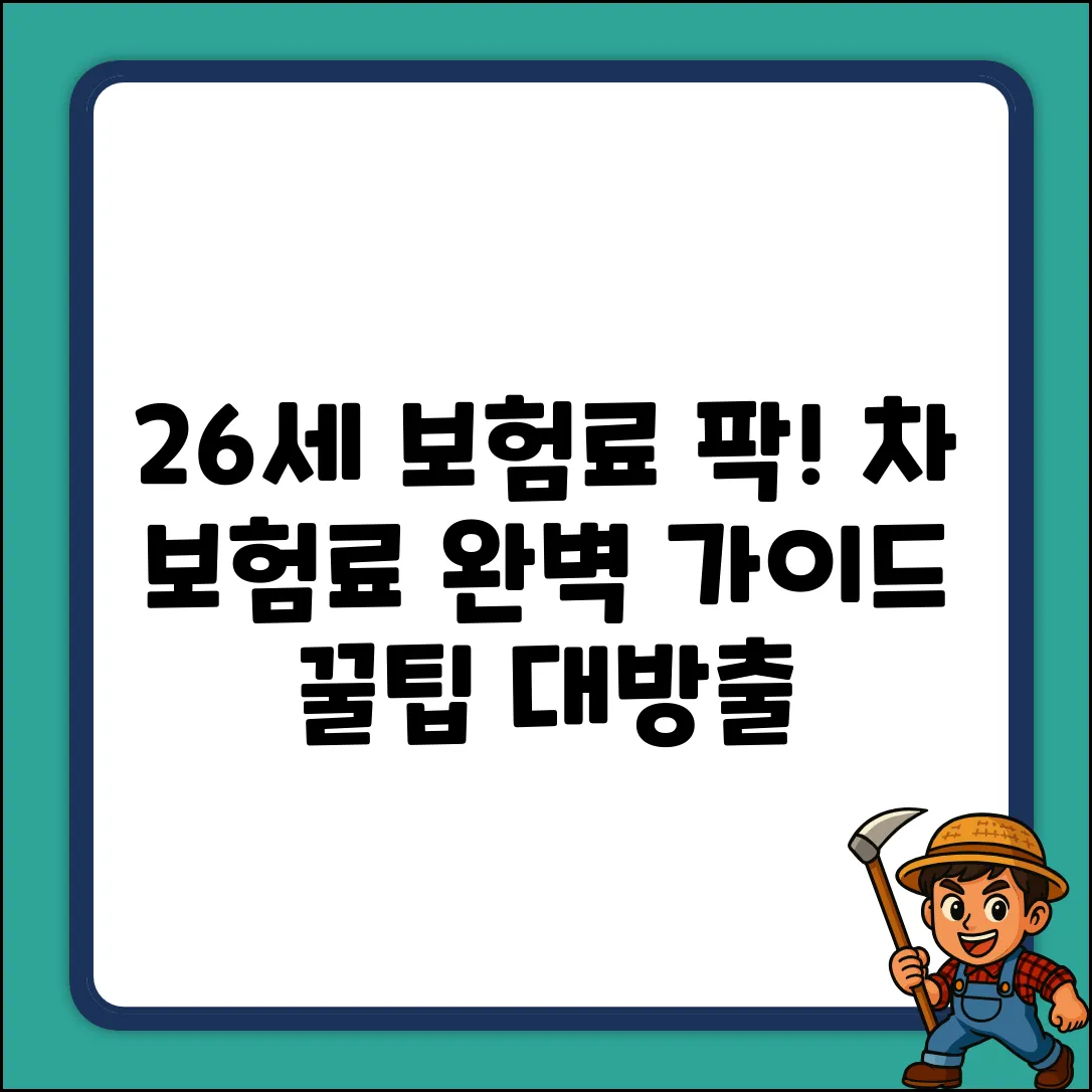 26세 자동차보험료 아끼는 완벽 가이드