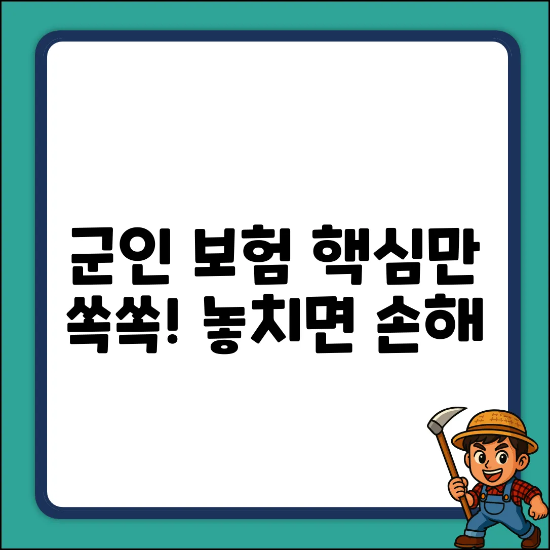 군인보험 완벽 가이드: 핵심만 짚어드립니다