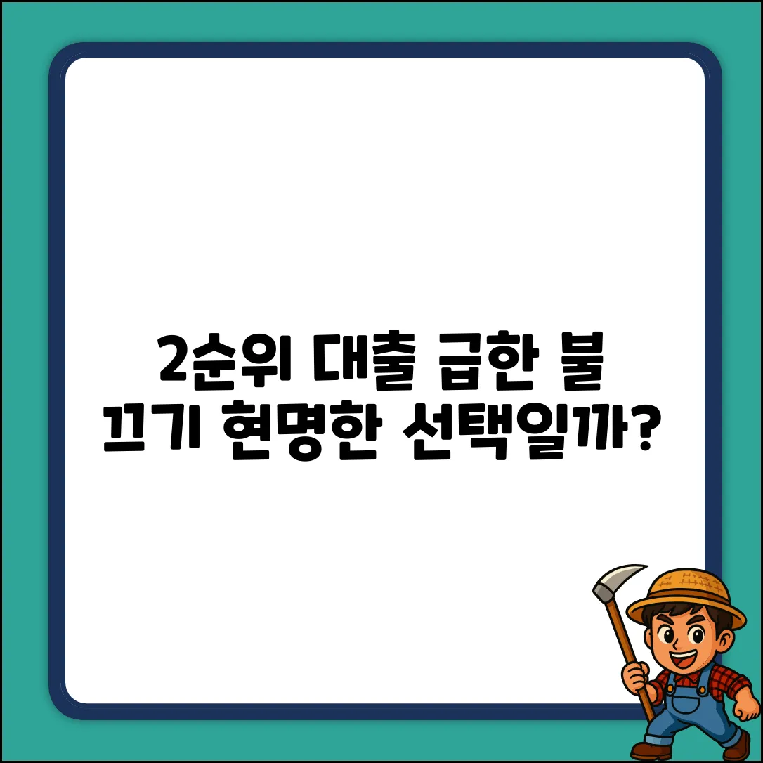 2순위대출, 급한 불 끄는 현명한 선택?