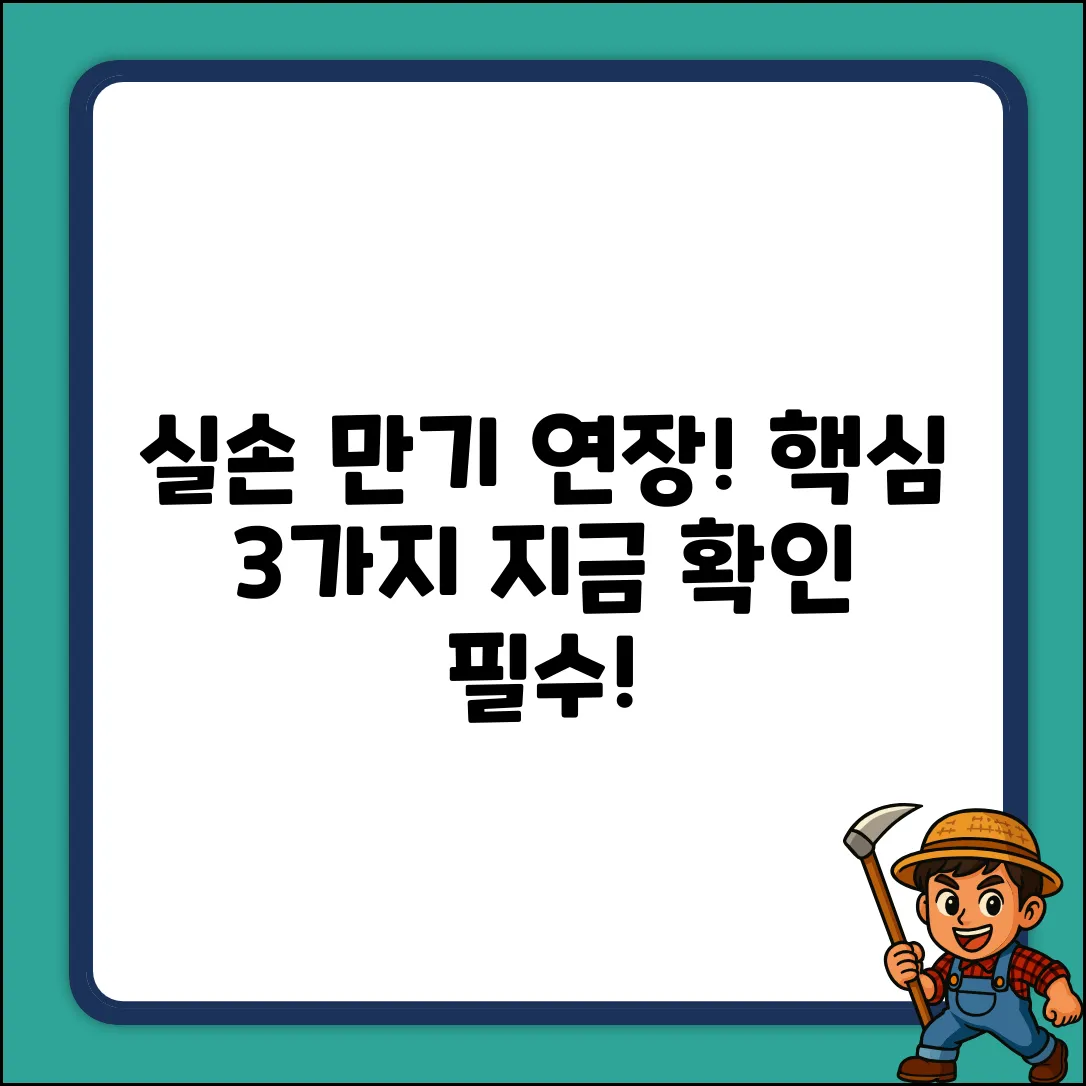 실손보험 만기 연장, 3가지 핵심 사항