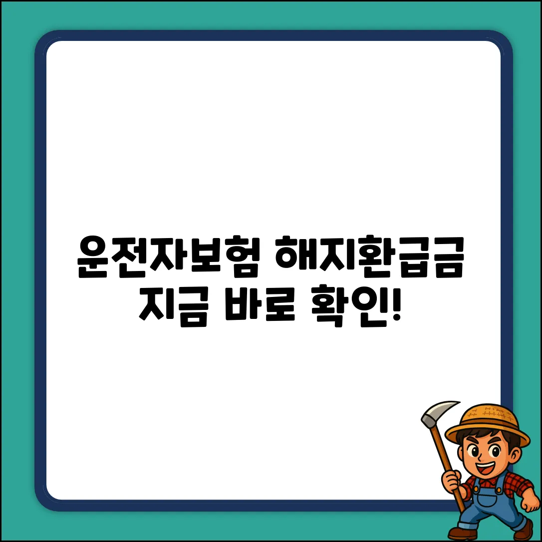 운전자보험 해지환급금? 쉽게 확인하고 돌려받자!