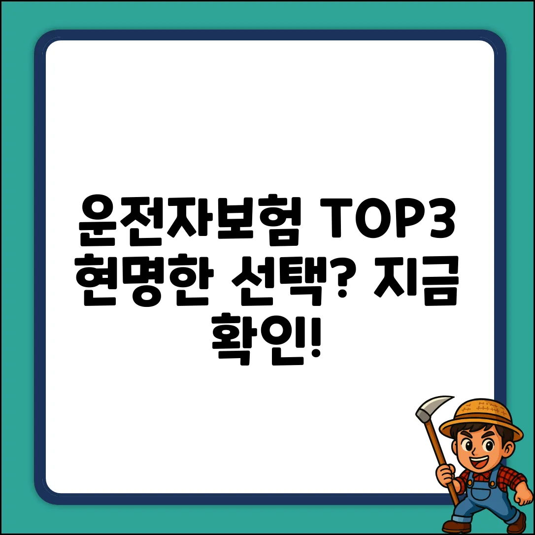 운전자보험 추천 TOP3! 현명한 선택 가이드