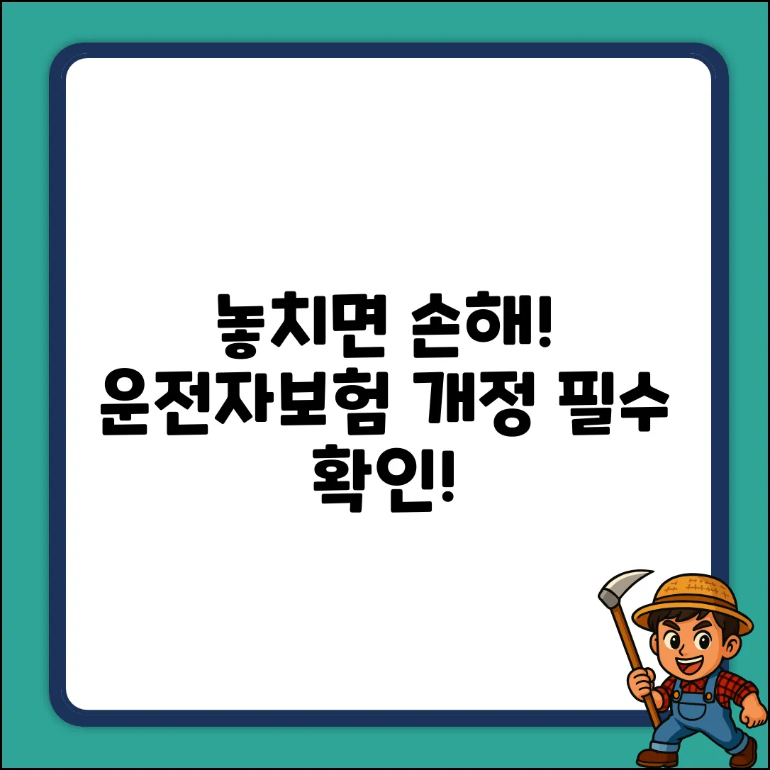 운전자보험 개정일, 놓치면 후회할 놀라운 변화!